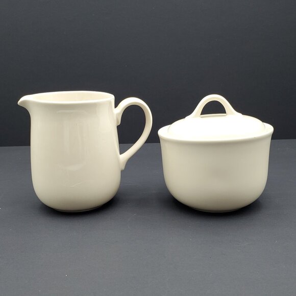 Corningware Sandstone Beige Creamer and Sugar Bowl with Lid - Picture 1 of 8